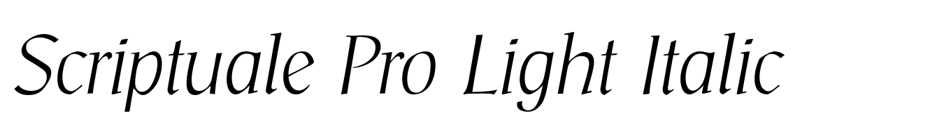 Scriptuale Pro Light Italic